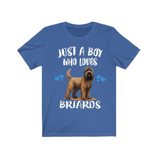 Just a boy who loves briards shaggy French herding sheepdog tee