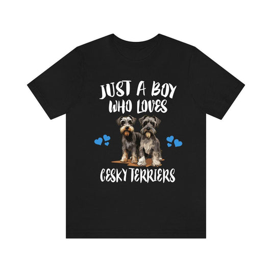 Just a boy who loves Cesky terriers Czech bearded terrier breed tee