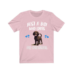 Just a boy who loves curly coated retrievers English sporting dog tee