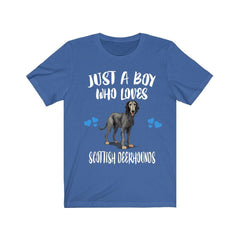 Just a boy who loves deerhounds Scottish royal sighthound dog tee
