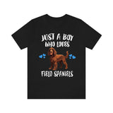 Just A Boy Who Loves Field Spaniels Shirt, Dog Lover Shirt, Field Spaniel Dog, Animal Toddler Infant Kids Gift T-Shirt Image 1