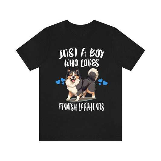 Just a boy who loves Finnish Lapphunds Arctic reindeer herding dog tee