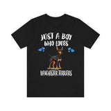 Just A Boy Who Loves Manchester Terriers Shirt, Dog Lover Shirt, Manchester Terrier Dog, Animal Toddler Infant Kids Gift T-Shirt Image 2
