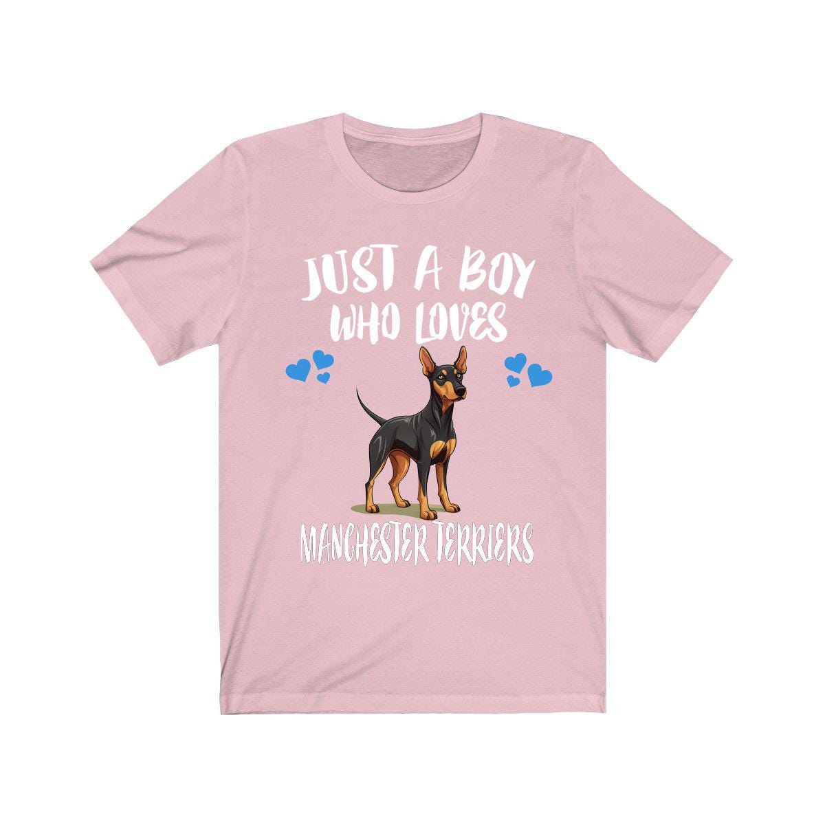 Just A Boy Who Loves Manchester Terriers Shirt, Dog Lover Shirt, Manchester Terrier Dog, Animal Toddler Infant Kids Gift T-Shirt Image 4