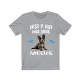 Just A Boy Who Loves Mudis Dogs Shirt, Dog Lover Shirt, Mudi Dog, Animal Toddler Infant Kids Gift T-Shirt Image 1