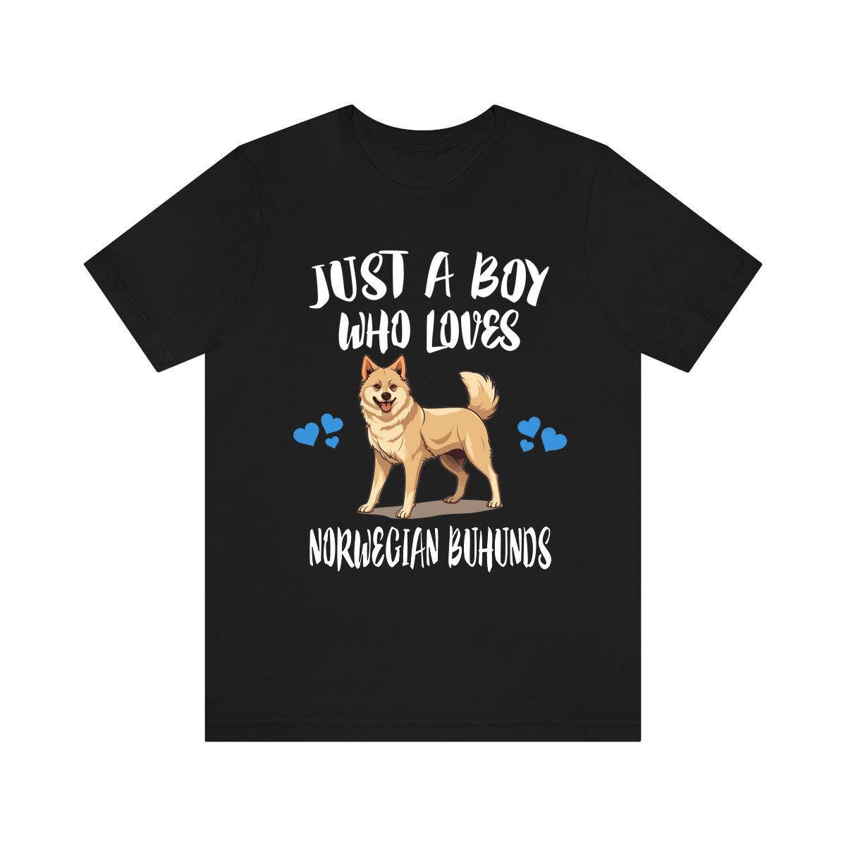 Just A Boy Who Loves Norwegian Buhunds Dogs Shirt, Dog Lover Shirt, Norwegian Buhund Dog, Animal Toddler Infant Kids Gift T-Shirt Image 1