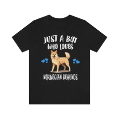 Norwegian Buhund T-Shirt for Boys - norwegian buhund print design