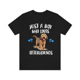 Just A Boy Who Loves Otterhounds Dogs Shirt, Dog Lover Shirt, Otterhound Dog, Animal Toddler Infant Kids Gift T-Shirt Image 1