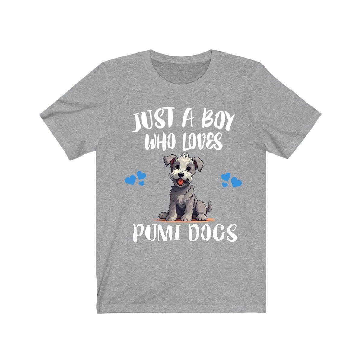 Just A Boy Who Loves Pumi Dogs Shirt, Dog Lover Shirt, Pumi Dog, Animal Toddler Infant Kids Gift T-Shirt Image 1