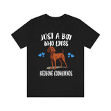 Just A Boy Who Loves Redbone Coonhounds Dogs Shirt, Dog Lover Shirt, Redbone Coonhound Dog, Animal Toddler Infant Kids Gift T-Shirt Image 1