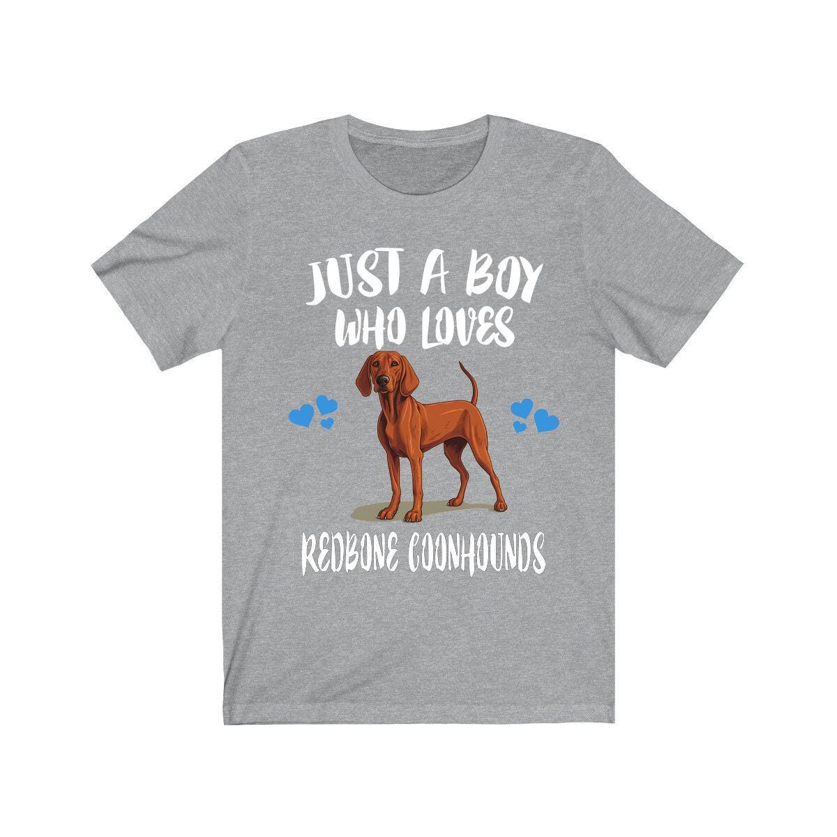Just A Boy Who Loves Redbone Coonhounds Dogs Shirt, Dog Lover Shirt, Redbone Coonhound Dog, Animal Toddler Infant Kids Gift T-Shirt Image 3