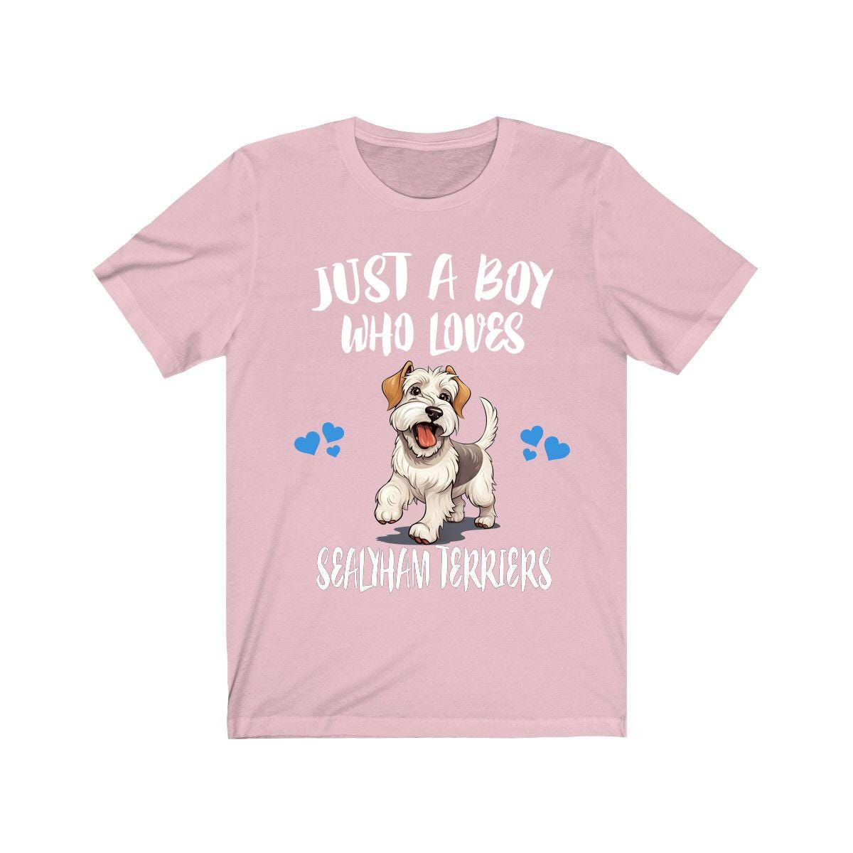 Just A Boy Who Loves Sealyham Terriers Dogs Shirt, Dog Lover Shirt, Sealyham Terrier Dog, Animal Toddler Infant Kids Gift T-Shirt Image 4