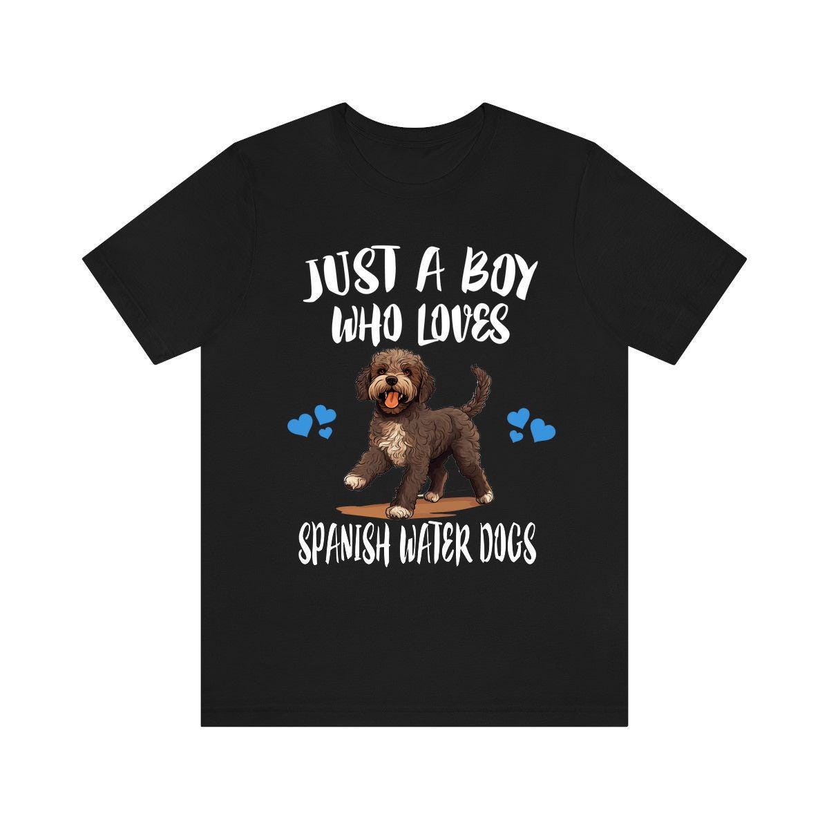 Just A Boy Who Loves Spanish Water Dogs Shirt, Dog Lover Shirt, Spanish Water Dog, Animal Toddler Infant Kids Gift T-Shirt Image 2