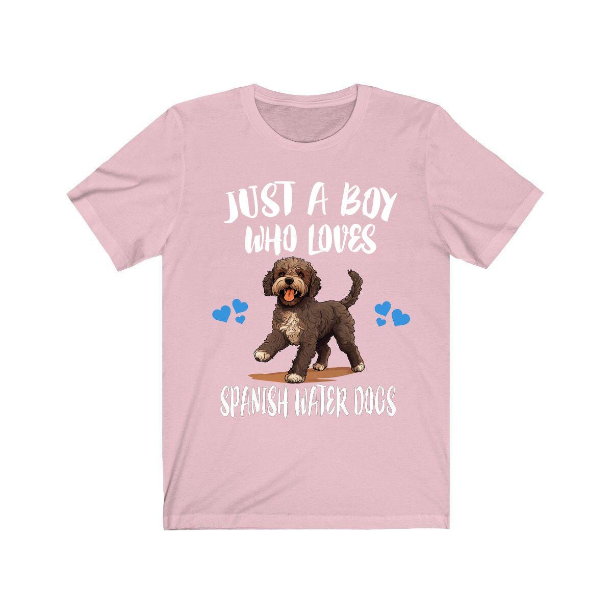 Just A Boy Who Loves Spanish Water Dogs Shirt, Dog Lover Shirt, Spanish Water Dog, Animal Toddler Infant Kids Gift T-Shirt Image 4