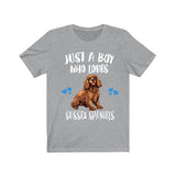 Just A Boy Who Loves Sussex Spaniel Dogs Shirt, Dog Lover Shirt, Sussex Spaniel Dog, Animal Toddler Infant Kids Gift T-Shirt Image 3
