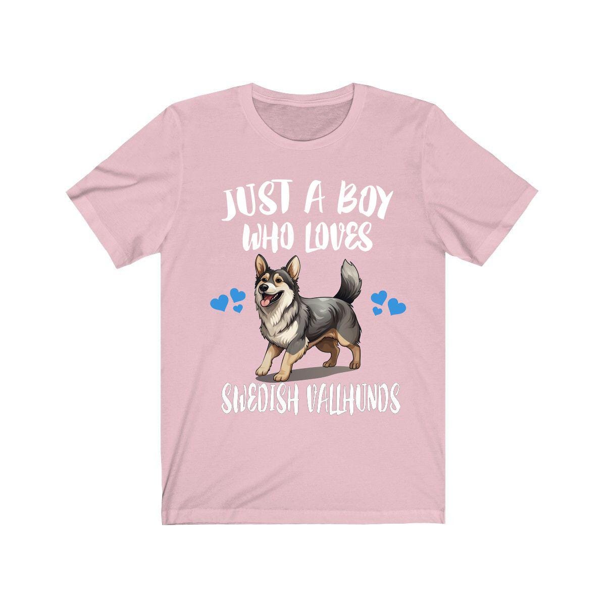 Just A Boy Who Loves Swedish Vallhunds Dogs Shirt, Dog Lover Shirt, Swedish Vallhund Dog, Animal Toddler Infant Kids Gift T-Shirt Image 4