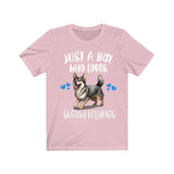 Just A Boy Who Loves Swedish Vallhunds Dogs Shirt, Dog Lover Shirt, Swedish Vallhund Dog, Animal Toddler Infant Kids Gift T-Shirt Image 4