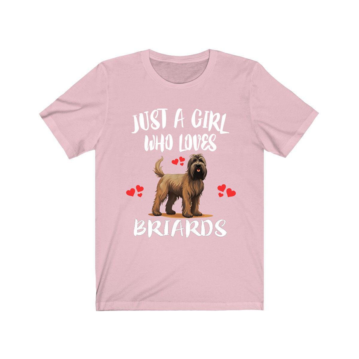 Just A Girl Who Loves Briards Shirt, Dog Lover Shirt, Briard Dog, Animal Toddler Infant Kids Gift T-Shirt Image 4