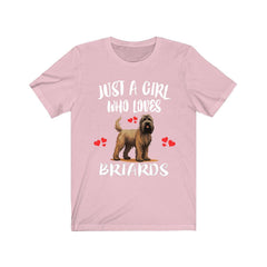 Just A Girl Who Loves Briards Dogs Shirt - Briard print design