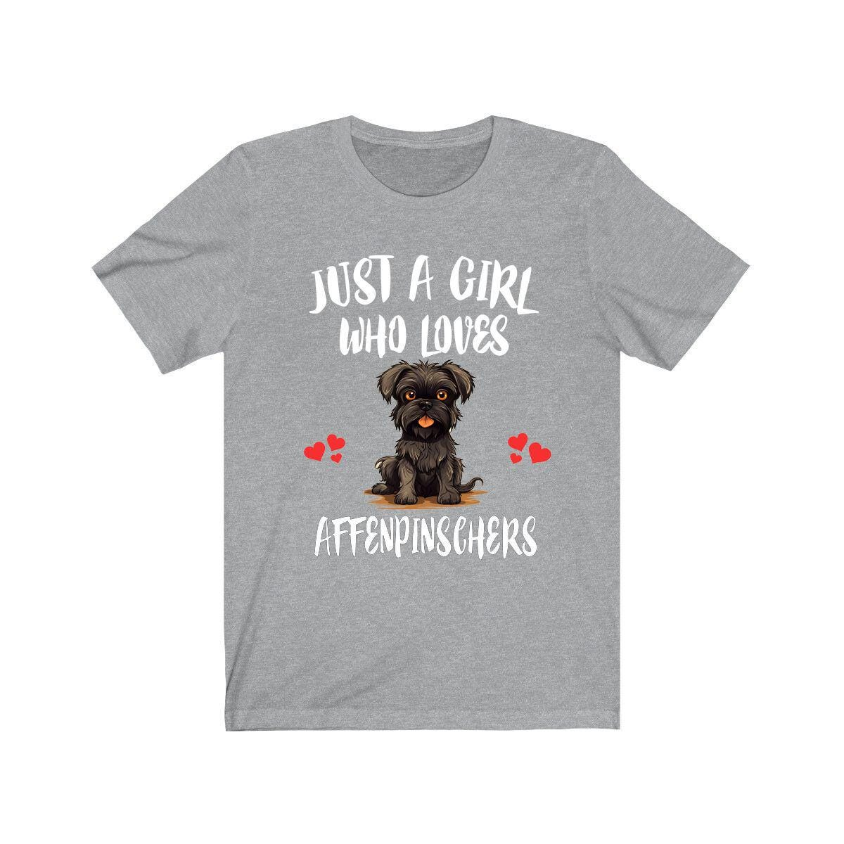 Just A Girl Loves Affenpinschers Shirt, Dog Lover Shirt, Affenpinschers Dog, Animal Toddler Infant Kids Gift T-Shirt Image 1