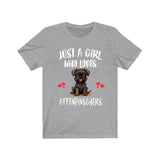 Just A Girl Loves Affenpinschers Shirt, Dog Lover Shirt, Affenpinschers Dog, Animal Toddler Infant Kids Gift T-Shirt Image 1