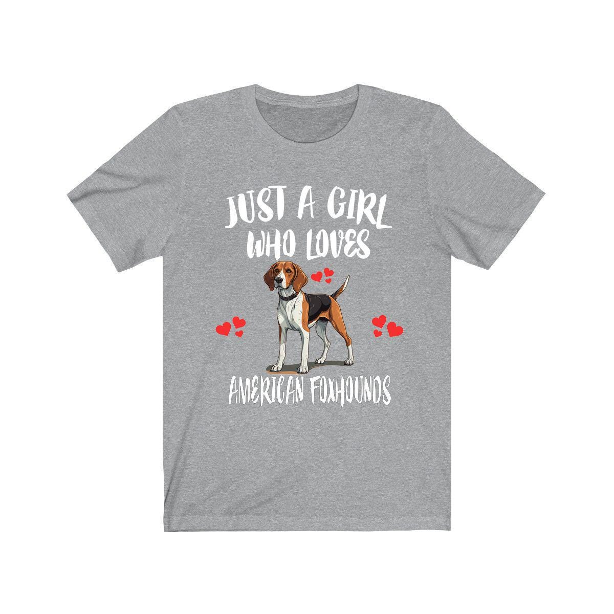 Just A Girl Who Loves American Foxhounds Shirt, Dog Lover Shirt, American Foxhound Dog, Animal Toddler Infant Kids Gift T-Shirt Image 3