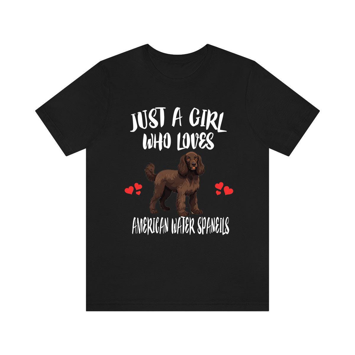 Just A Girl Who Loves American Water Spaniels Shirt, Dog Lover Shirt, American Water Spaniel Dog, Animal Toddler Infant Kids Gift T-Shirt Image 2