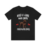 Just A Girl Who Loves American Water Spaniels Shirt, Dog Lover Shirt, American Water Spaniel Dog, Animal Toddler Infant Kids Gift T-Shirt Image 2