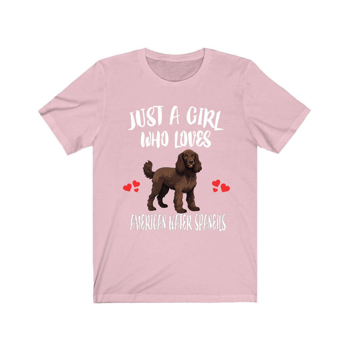 Just A Girl Who Loves American Water Spaniels Shirt, Dog Lover Shirt, American Water Spaniel Dog, Animal Toddler Infant Kids Gift T-Shirt Image 4