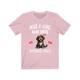 Just A Girl Who Loves Barbets Shirt, Dog Lover Shirt, Barbet Dog, Animal Toddler Infant Kids Gift T-Shirt Image 4