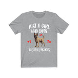 Just A Girl Who Loves Belgian Laekenois Shirt, Dog Lover Shirt,  Belgian Laekenois Dog, Animal Toddler Infant Kids Gift T-Shirt Image 3