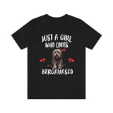 Just A Girl Who Loves Bergamasco Shirt, Dog Lover Shirt, Bergamasco Dog, Animal Toddler Infant Kids Gift T-Shirt Image 1