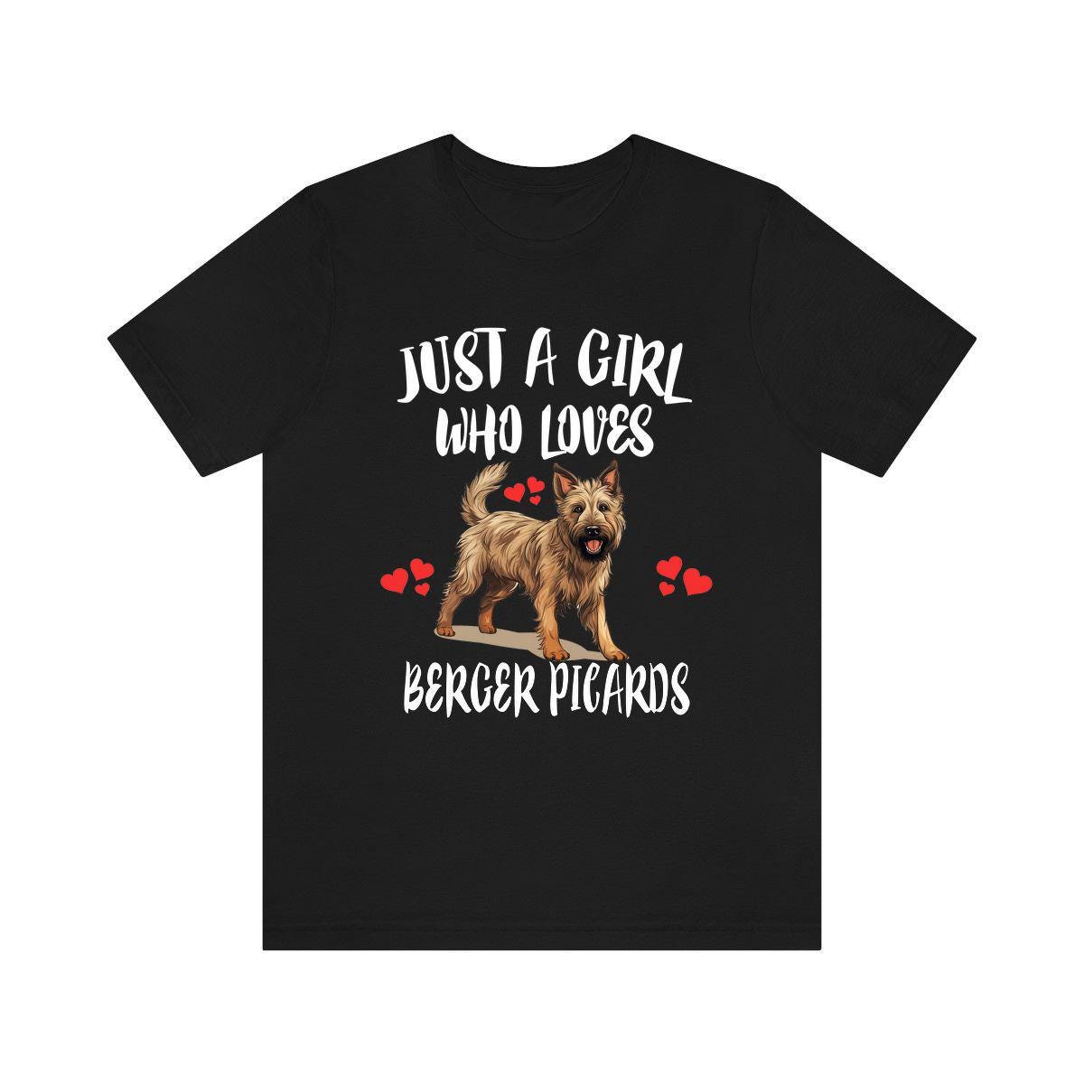 Just A Girl Who Loves Berger Picards Shirt, Dog Lover Shirt, Berger Picard Dog, Animal Toddler Infant Kids Gift T-Shirt Image 1