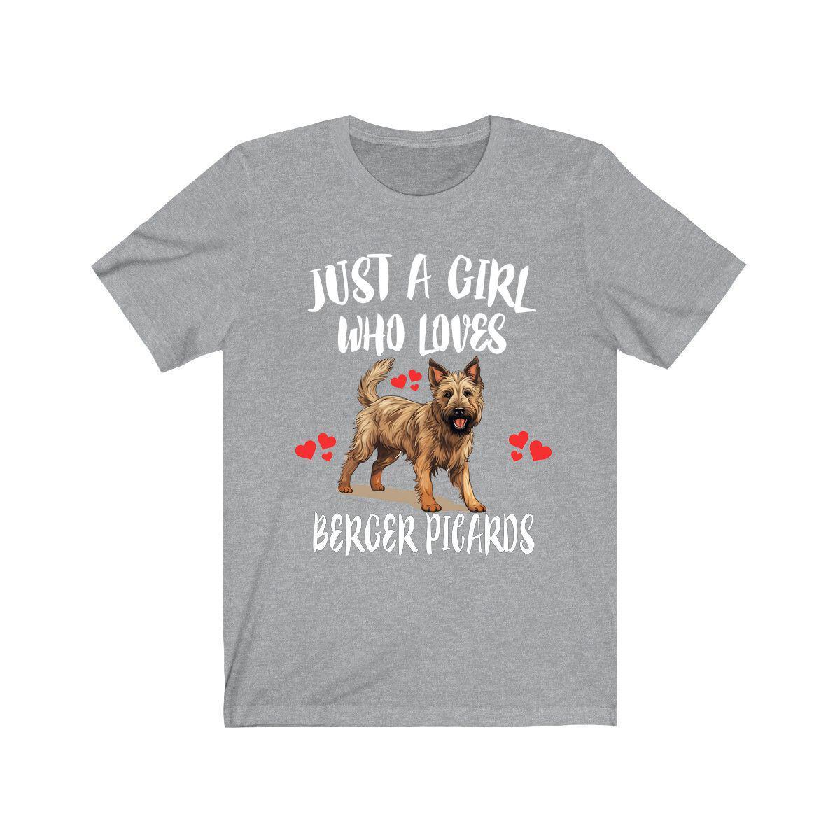 Just A Girl Who Loves Berger Picards Shirt, Dog Lover Shirt, Berger Picard Dog, Animal Toddler Infant Kids Gift T-Shirt Image 3
