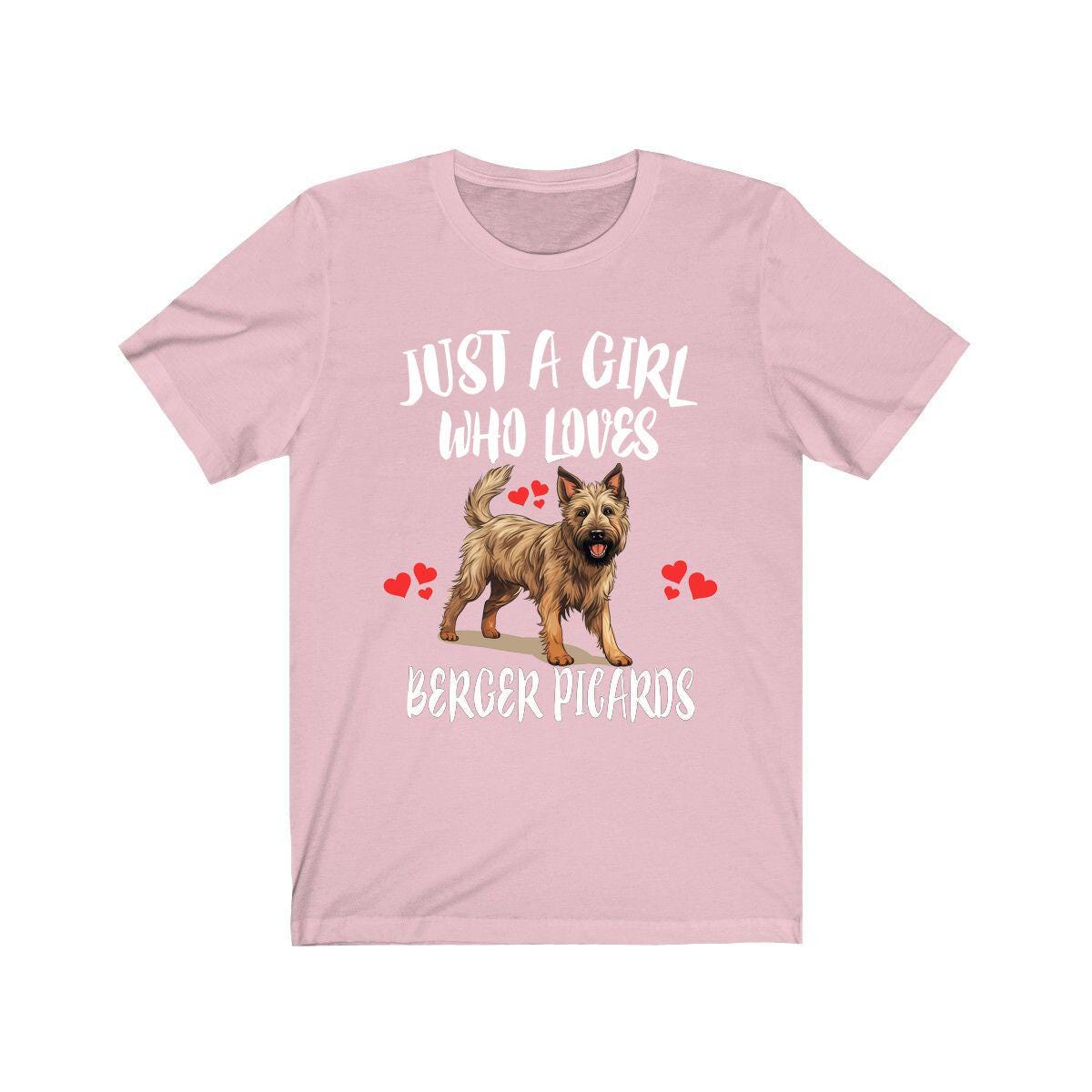 Just A Girl Who Loves Berger Picards Shirt, Dog Lover Shirt, Berger Picard Dog, Animal Toddler Infant Kids Gift T-Shirt Image 4