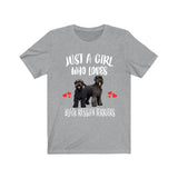 Just A Girl Who Loves Black Russian Terriers Shirt, Dog Lover Shirt, Black Russian Terrier Dog, Animal Toddler Infant Kids Gift T-Shirt Image 1