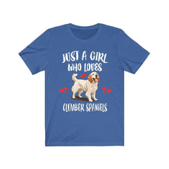 Just A Girl Who Loves Clumber Spaniels Shirt - Clumber Spaniel print design