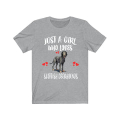 Scottish Deerhound T-Shirt for Girls - deerhound print design