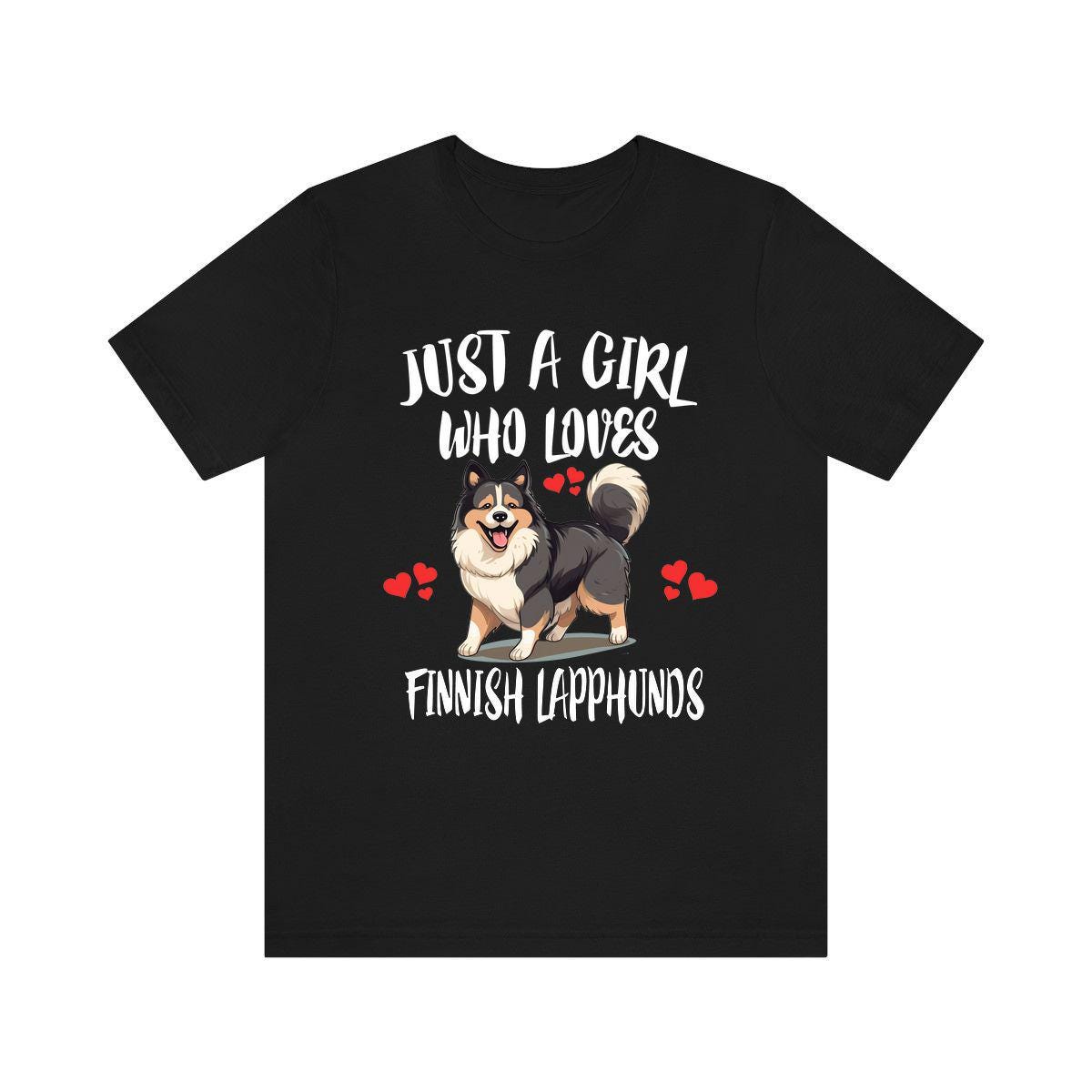 Just A Girl Who Loves Finnish Lapphunds Shirt, Dog Lover Shirt, Finnish Lapphund Dog, Animal Toddler Infant Kids Gift T-Shirt Image 1