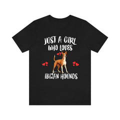 Ibizan Hound T-Shirt for Girls - ibizan hound print design