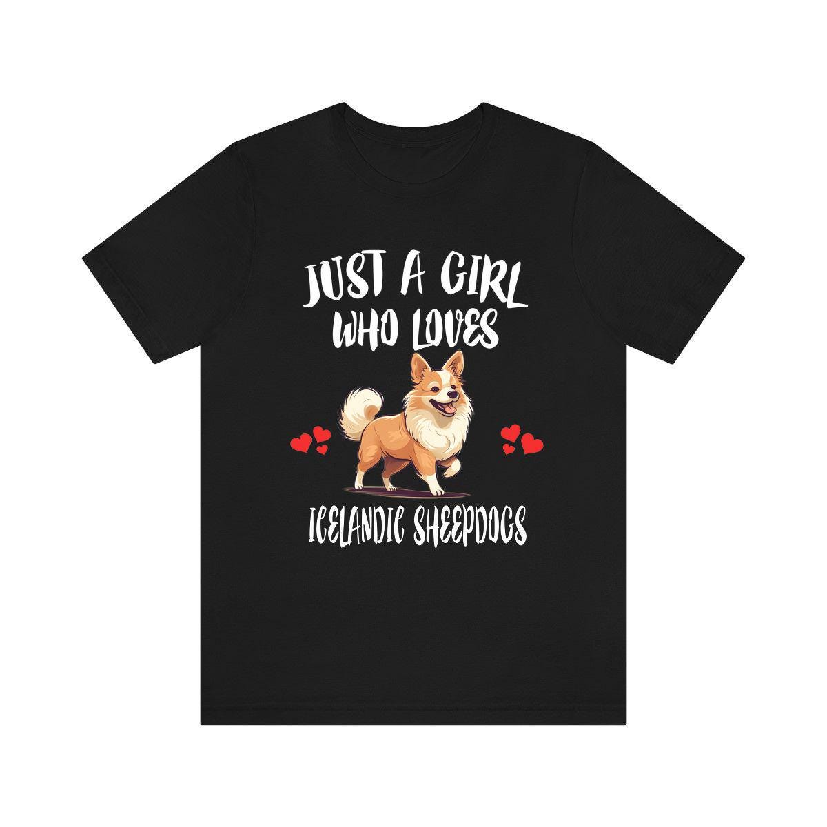 Just A Girl Who Loves Icelandic Sheepdogs Shirt, Dog Lover Shirt, Icelandic Sheepdog Dog, Animal Toddler Infant Kids Gift T-Shirt Image 1