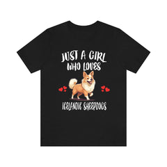 Just A Girl Who Loves Icelandic Sheepdogs Shirt - icelandic sheepdog print design