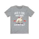 Just A Girl Who Loves Kuvasz Shirt, Dog Lover Shirt, Kuvasz Dog, Animal Toddler Infant Kids Gift T-Shirt Image 3
