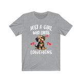 Just A Girl Who Loves Lowchens Dogs Shirt, Dog Lover Shirt, Lowchen Dog, Animal Toddler Infant Kids Gift T-Shirt Image 1