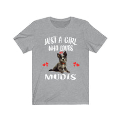 Just A Girl Who Loves Mudi Dogs Shirt - mudi dog print design