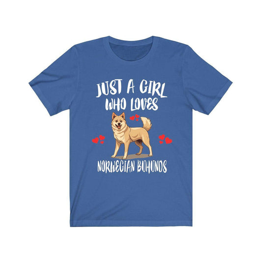 Just A Girl Who Loves Norwegian Buhunds Shirt - norwegian buhund print design