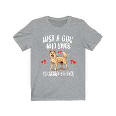 Just A Girl Who Loves Norwegian Buhunds Shirt - norwegian buhund print design