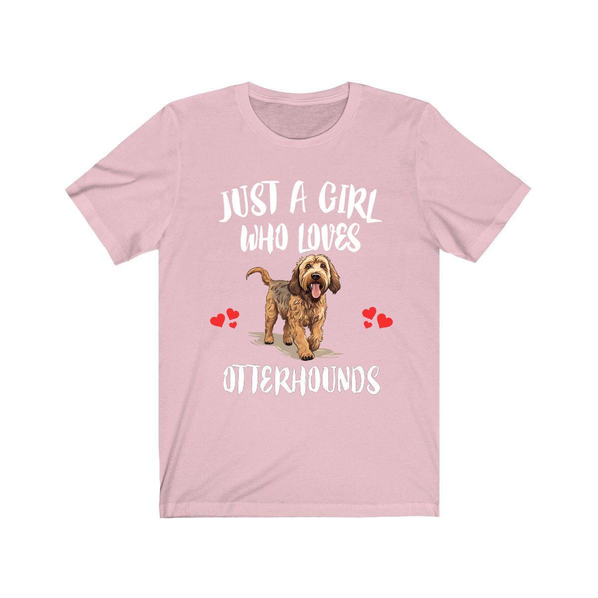 Just A Girl Who Loves Otterhounds Dogs Shirt, Dog Lover Shirt, Otterhound Dog, Animal Toddler Infant Kids Gift T-Shirt Image 4