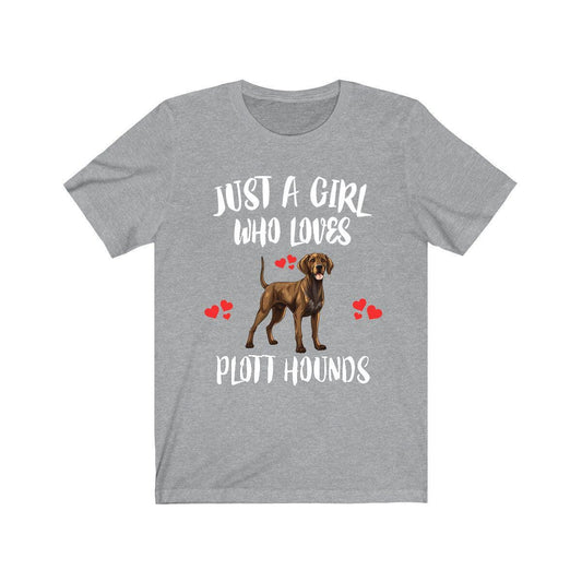 Just A Girl Who Loves Plott Hounds Dogs Shirt - Plott Hound print design