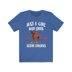 Just A Girl Who Loves Redbone Coonhounds Shirt - Redbone Coonhound print design